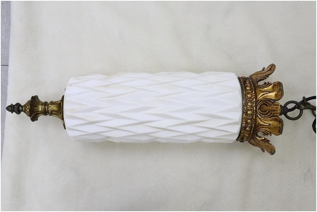 アンティーク調 ガラス ペンダントライト ランプ シェード 真鍮 アールヌーボー