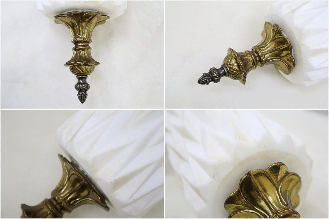 アンティーク調 ガラス ペンダントライト ランプ シェード 真鍮 アールヌーボー