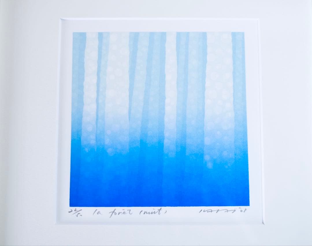 笠井正博　直筆サイン入りシルクスクリーン版画　額装