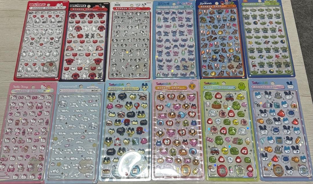 サンリオ ディズニー たまごっち ボンボンドロップシール