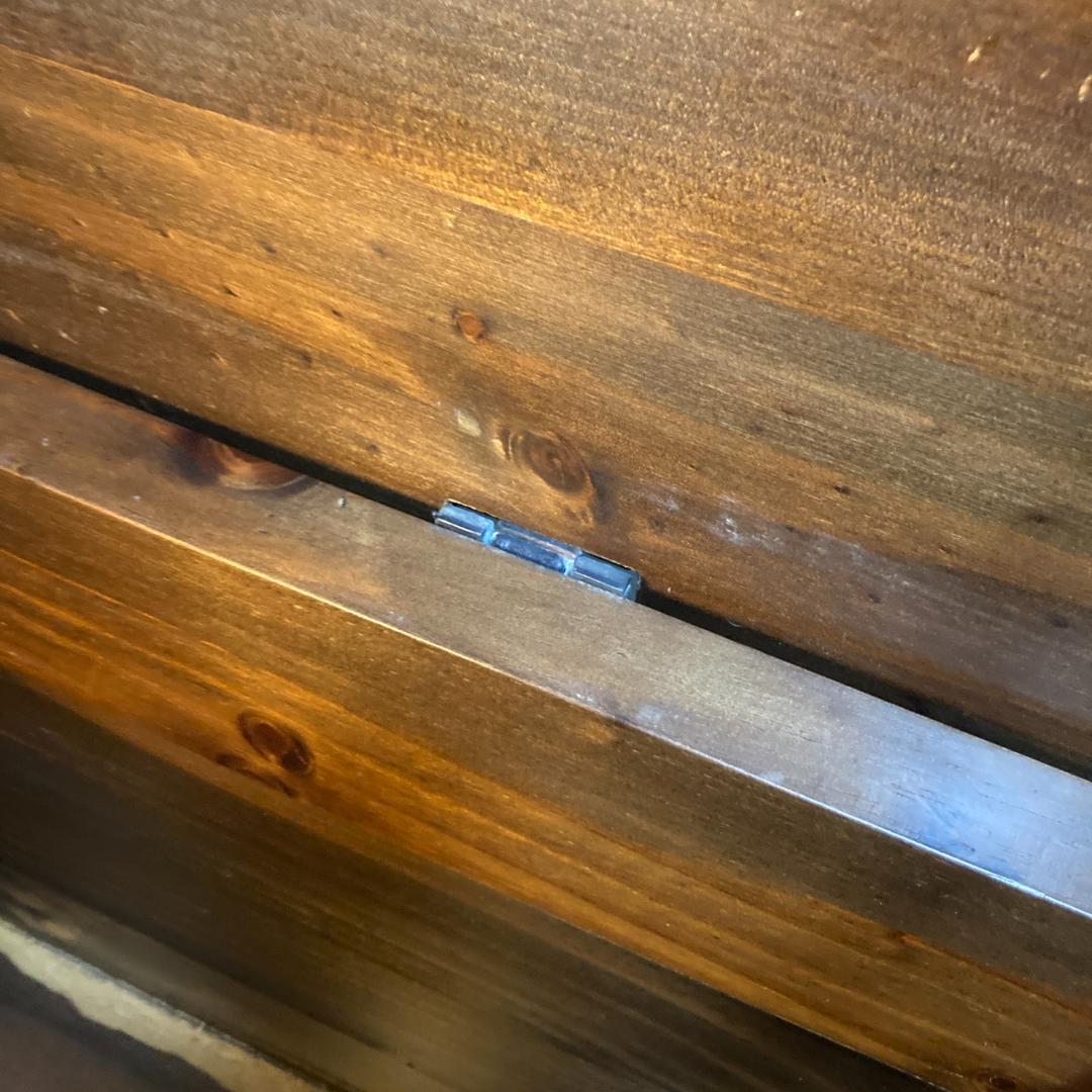 木製トランク　アンティーク調 ヴィンテージ トランクチェスト 宝箱　昭和レトロ