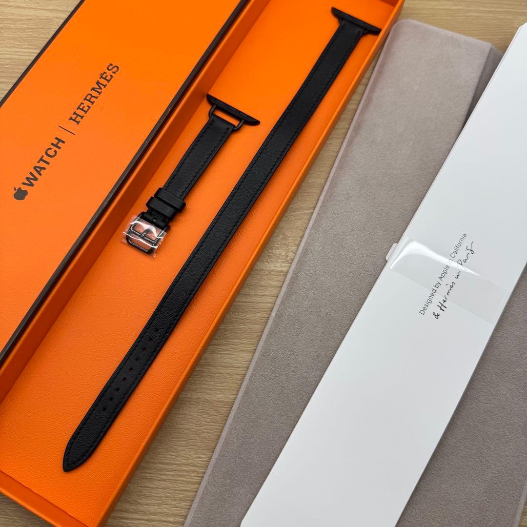 2199 Apple Watch エルメス　ブラック　ドゥブルトゥール　二重　黒