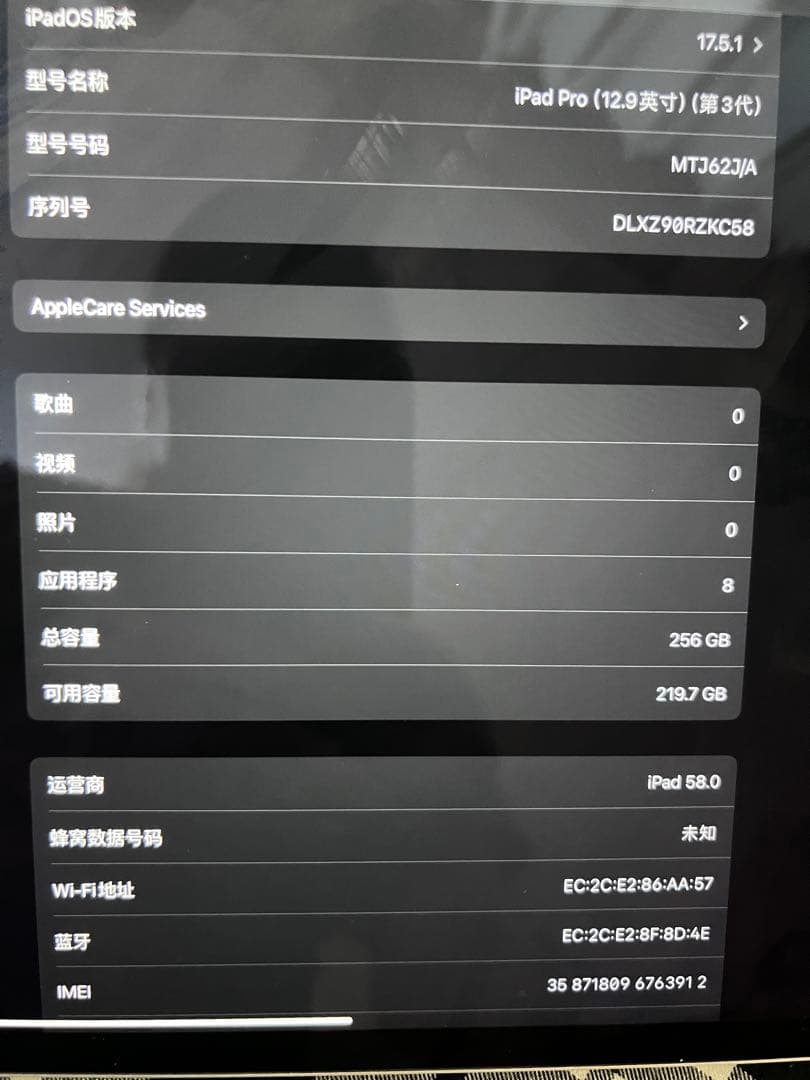 iPad Pro (12.9インチ) 第3世代 256GB MTJ62J