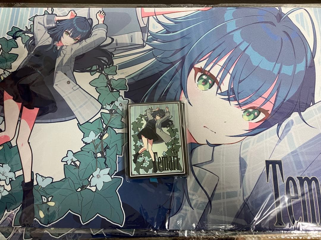 混沌の女神様　学マス　スリーブ　プレイマット　ミュシャ風　手毬