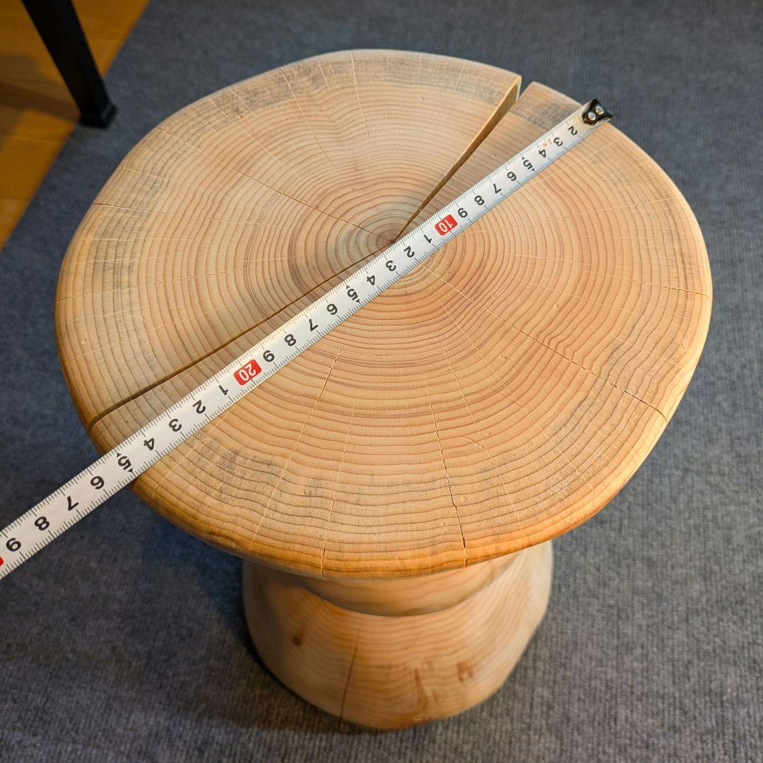 檜　丸太　椅子　スツール　高さ約41.5㎝