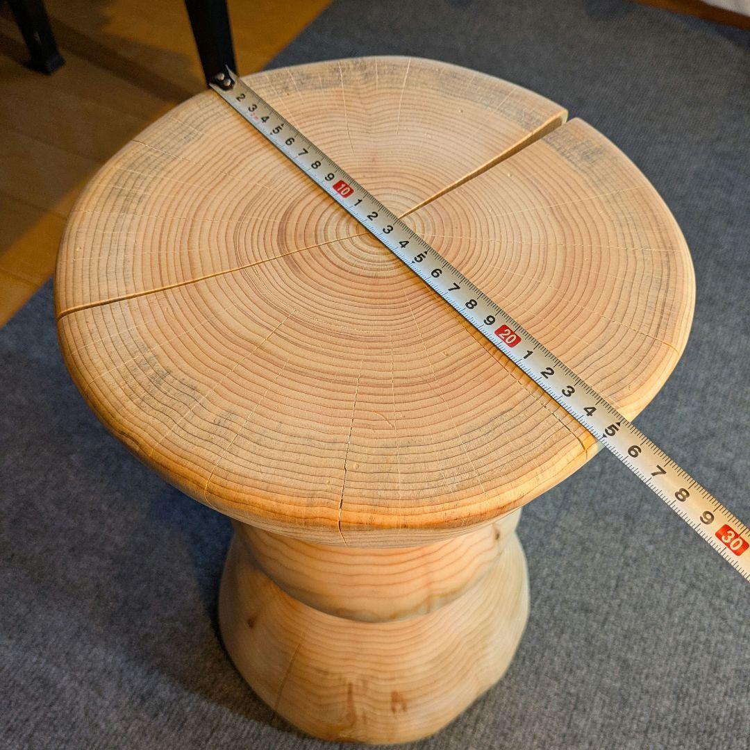 檜　丸太　椅子　スツール　高さ約41.5㎝