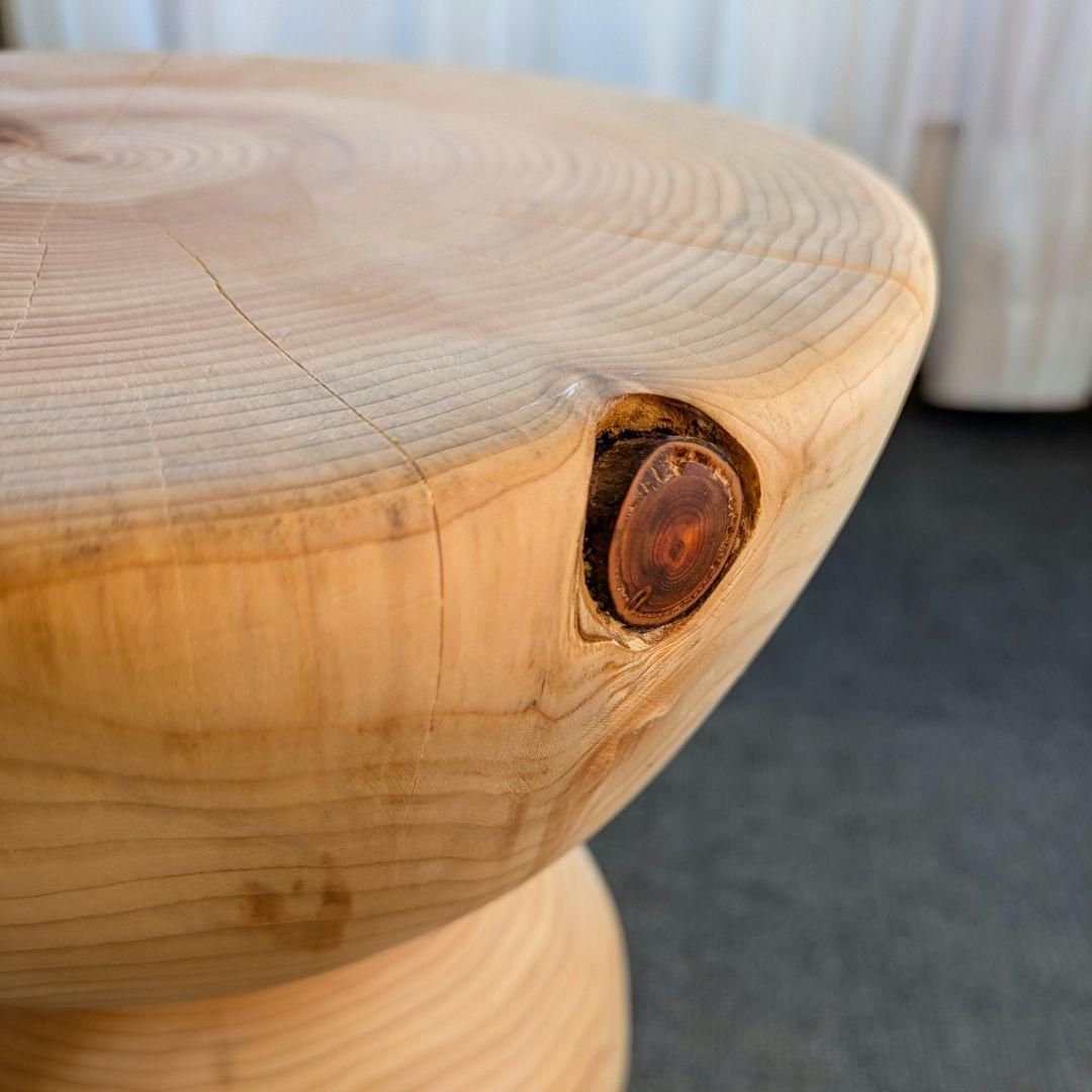 檜　丸太　椅子　スツール　高さ約41.5㎝