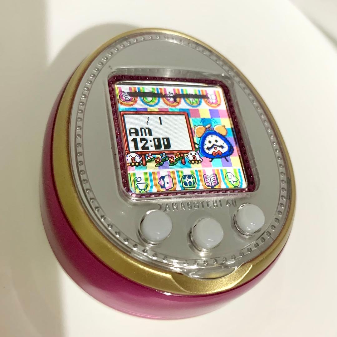 動作OK◎たまごっち4U ピンク ストラップ付き