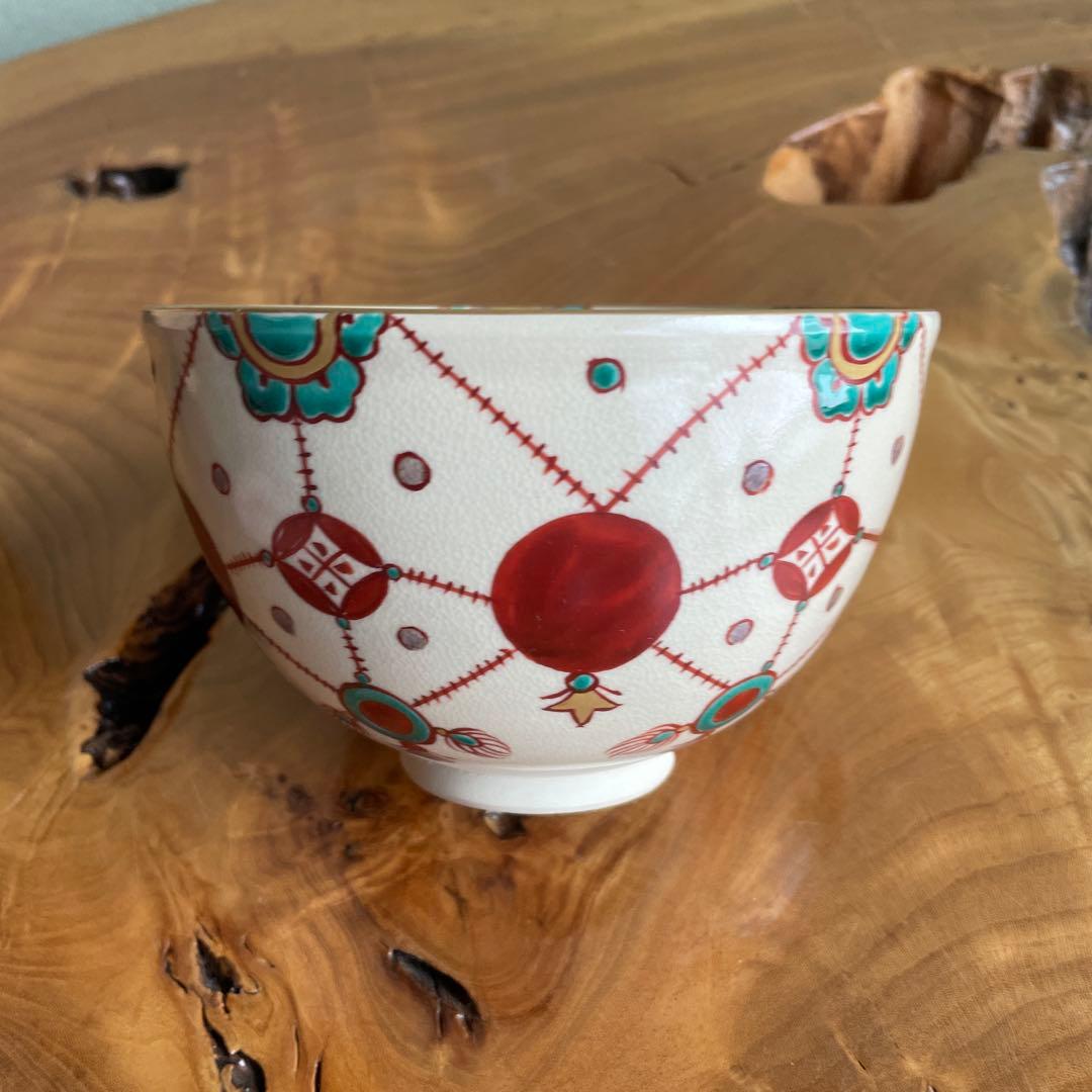 色絵茶碗 桃山窯 京焼 抹茶碗 茶道具 共箱
