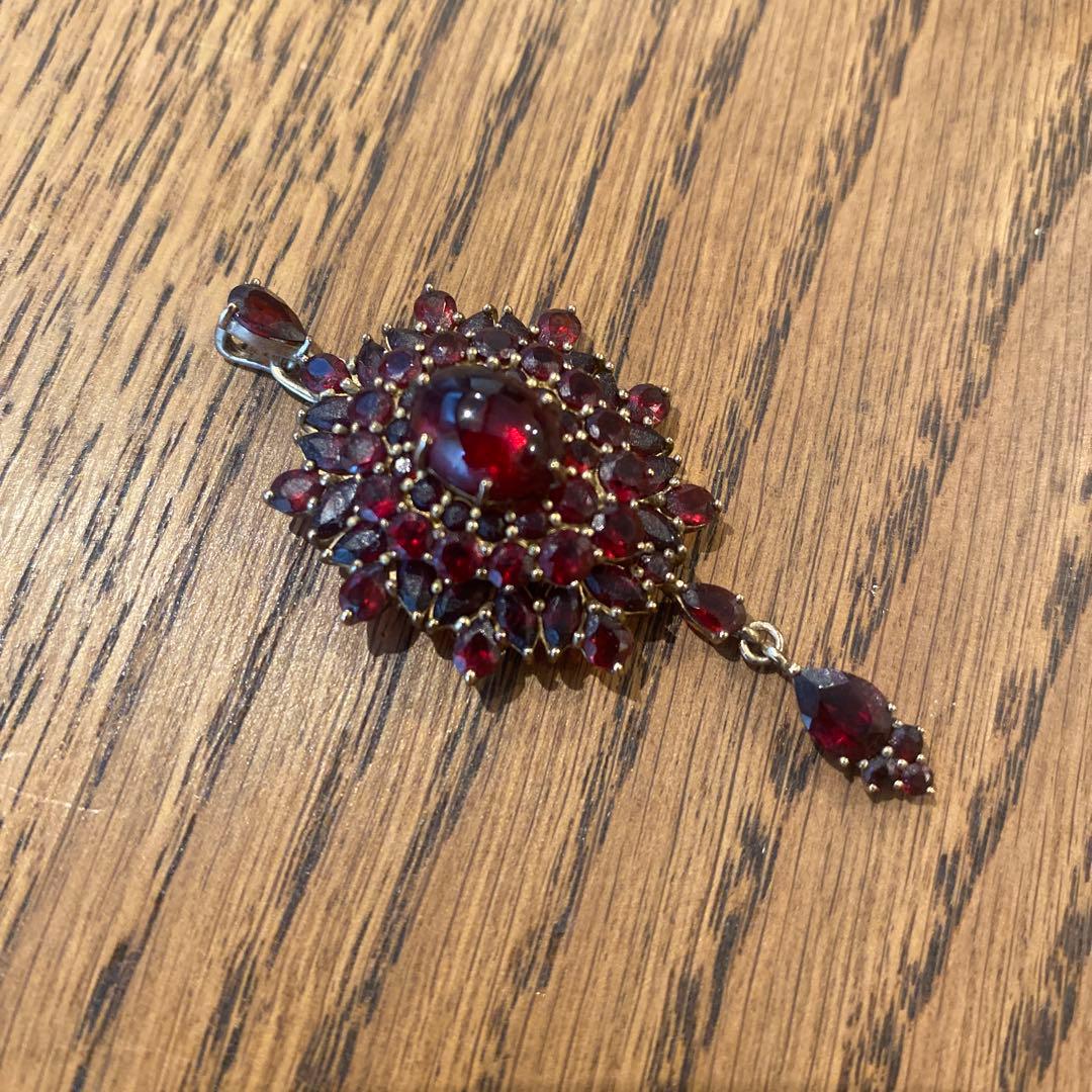 d*7様 碌山 ロクザン ガーネット ペンダントトップ SILVER925 ゴー
