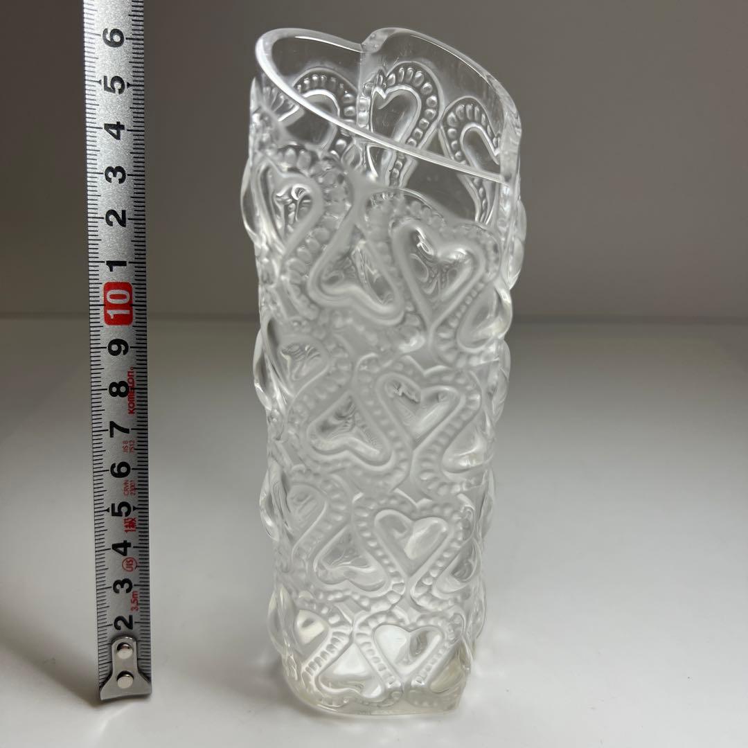 ラリック　ハート　フラワーベース　箱付　最大高さ16㎝　東Y7-0904①トヒオ