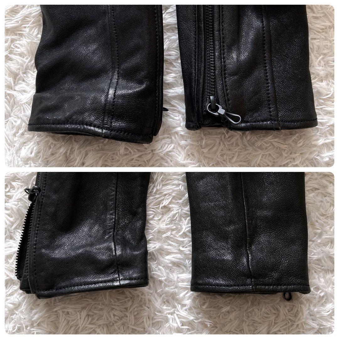 希少✨nano universe レザー　ジャケット　ライダース　ブラック