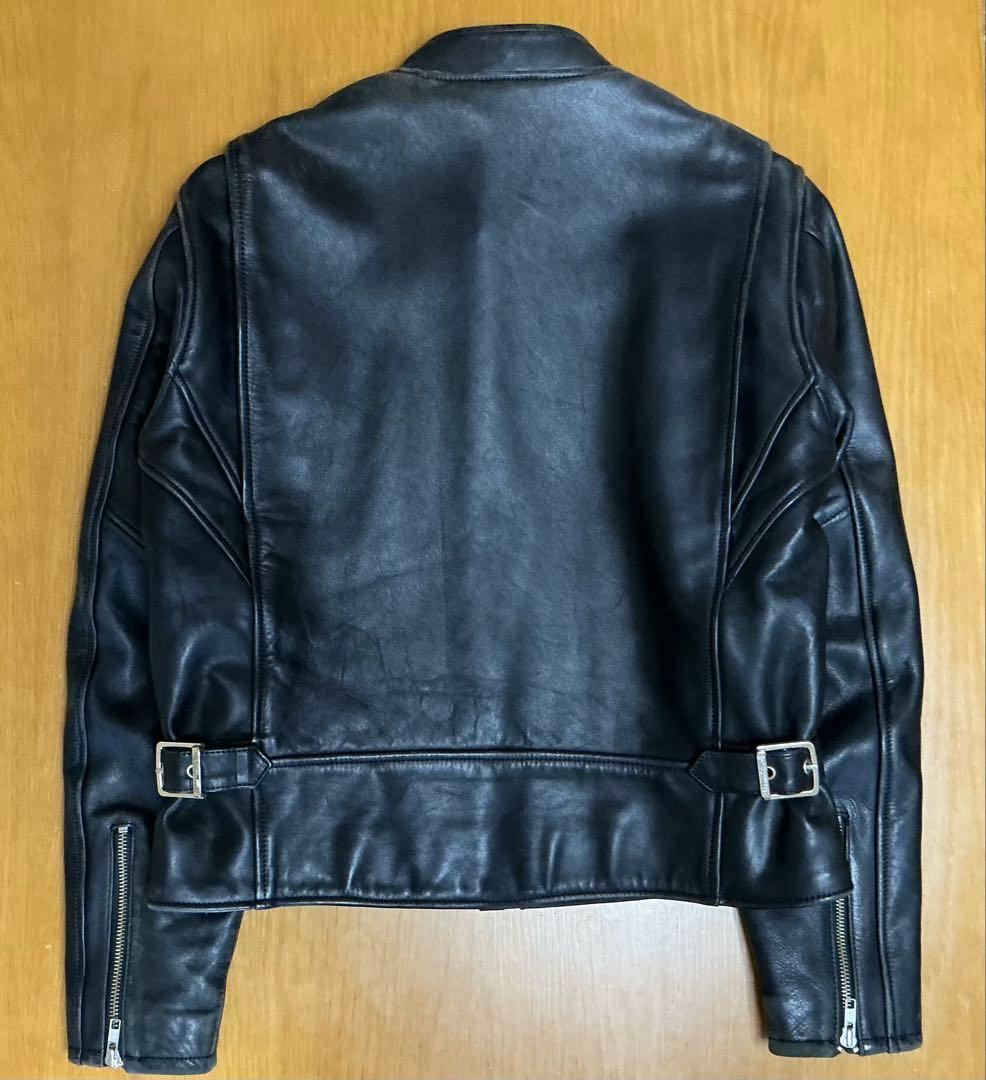 ブラックレザーシングルライダースジャケット　ハーレーダビッドソン