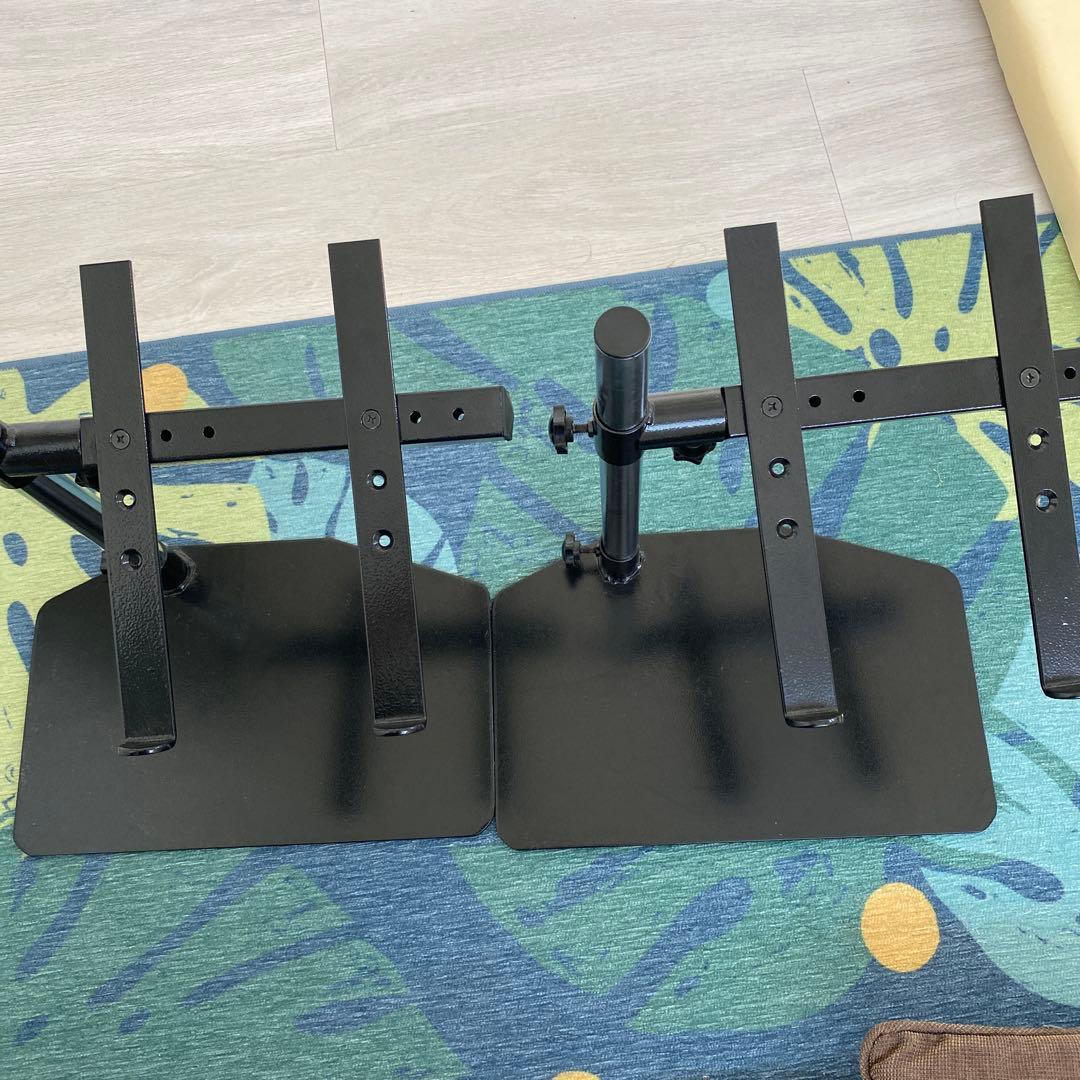 こ*ん様 cdjやPCスタンド 高さ調整可能 ブラック2個セット