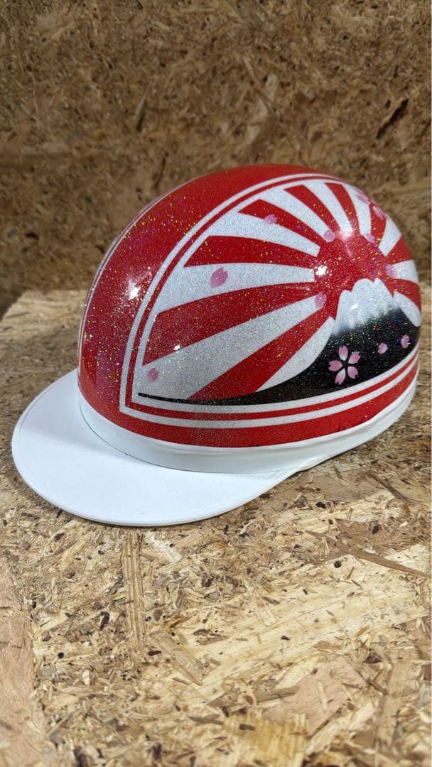 紅白　富士日章　桜　ラメ仕上げ　コルク半