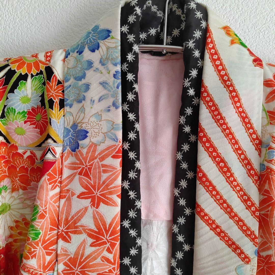 七五三　7歳　女の子　お着物セット レトロ 可愛い 七五三詣り