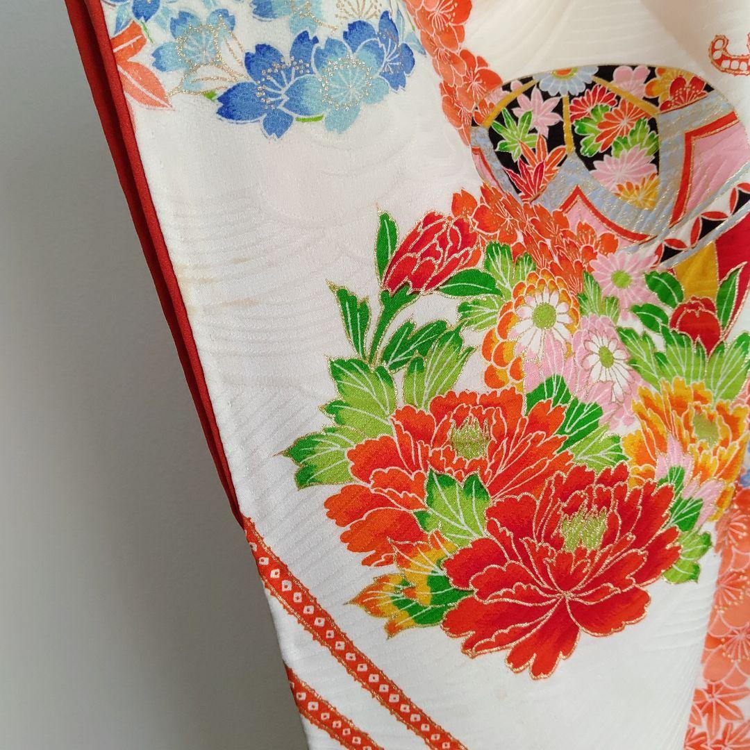 七五三　7歳　女の子　お着物セット レトロ 可愛い 七五三詣り