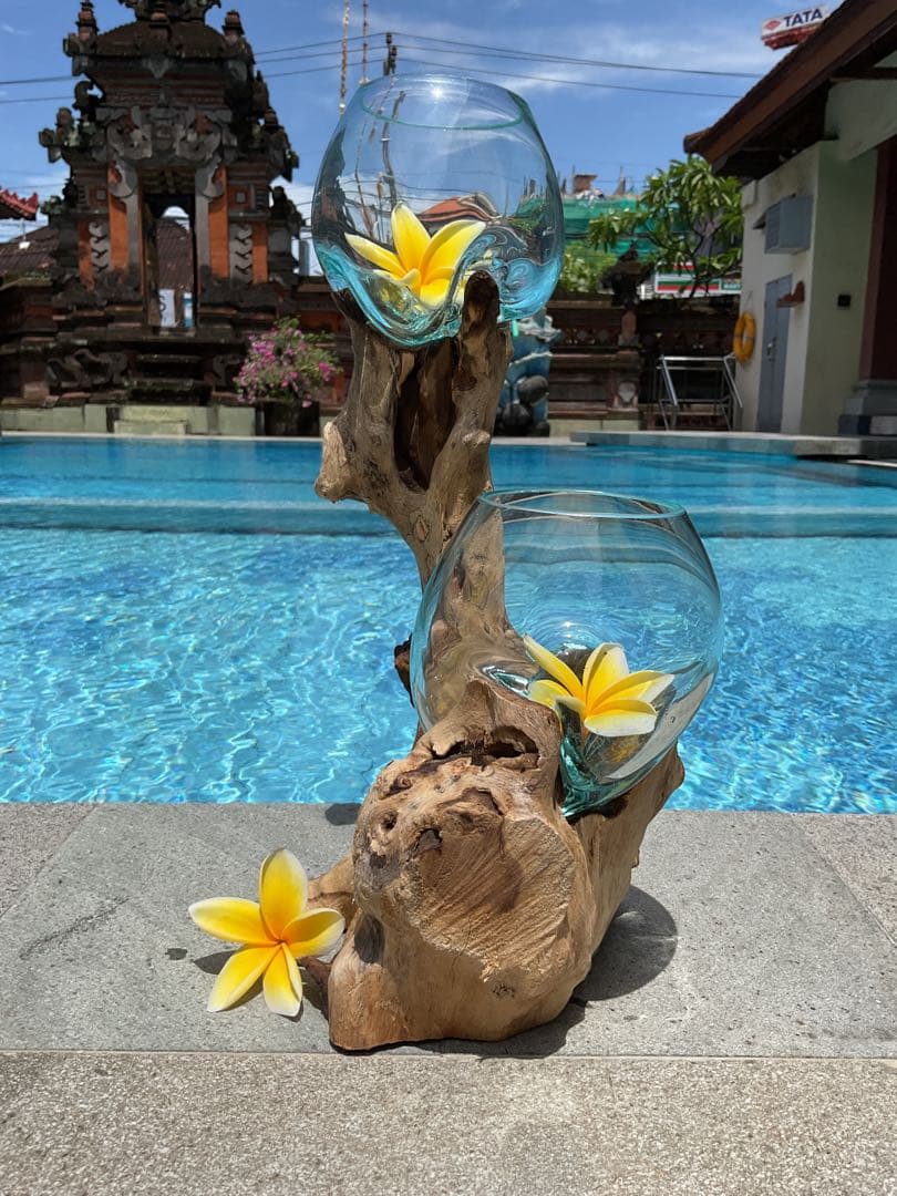 【新入荷】フィッシュボール(天然木ガラス水槽)Mサイズ2個口