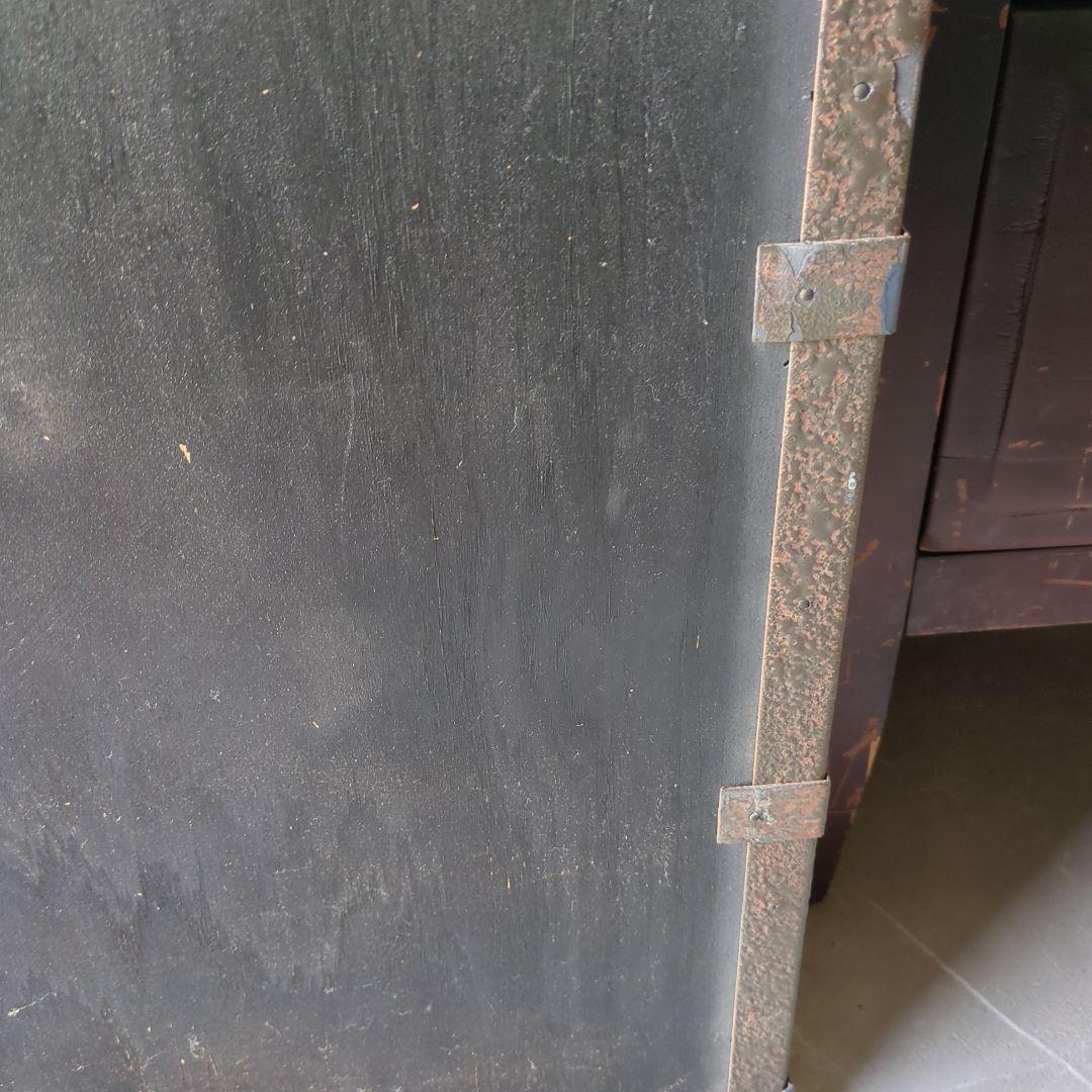 インダストリアル古材木製アイアン3段引き出しチェスト