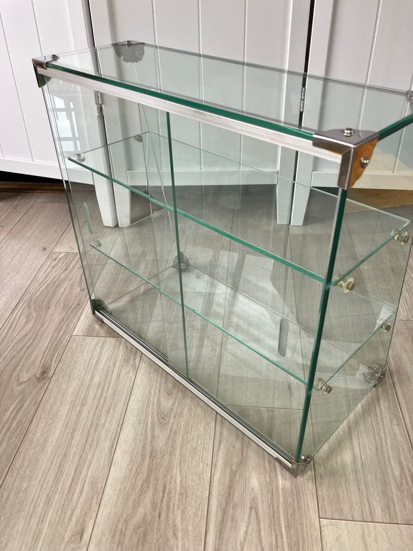 最終値下げ 美品 卓上ガラスケース 昭和レトロ ショーケース 全面ガラス 古道具