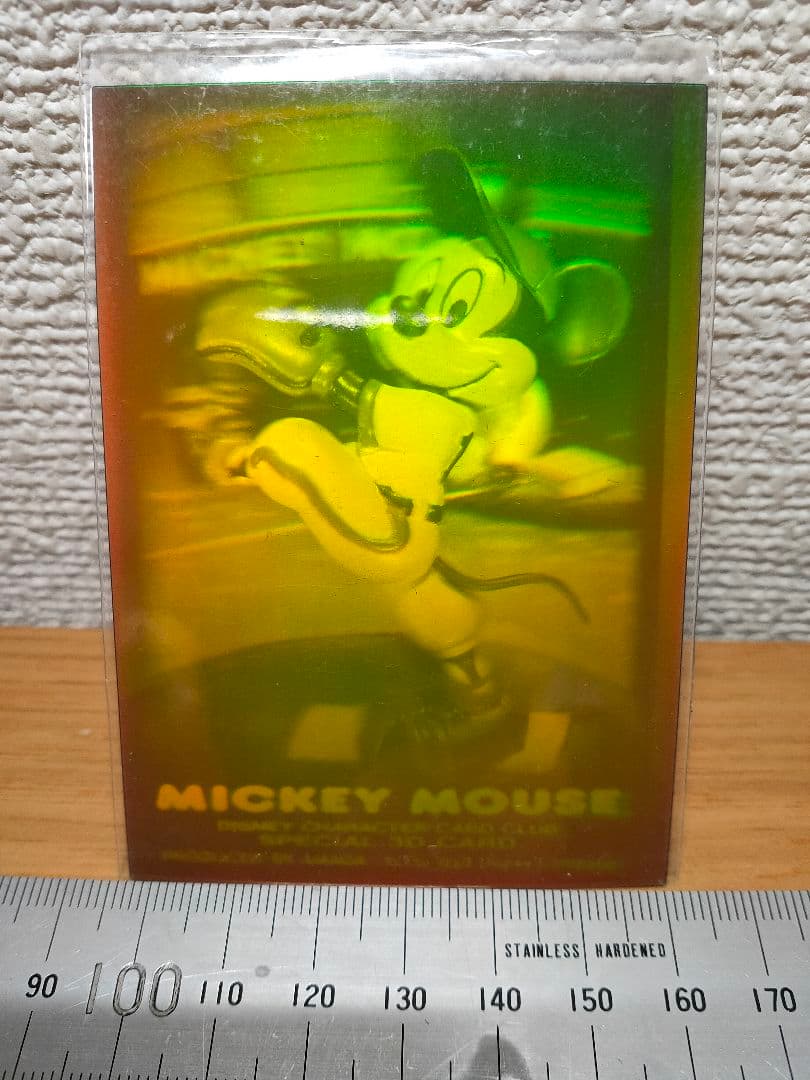 ミッキーマウス 3 D ホログラム カード　4枚