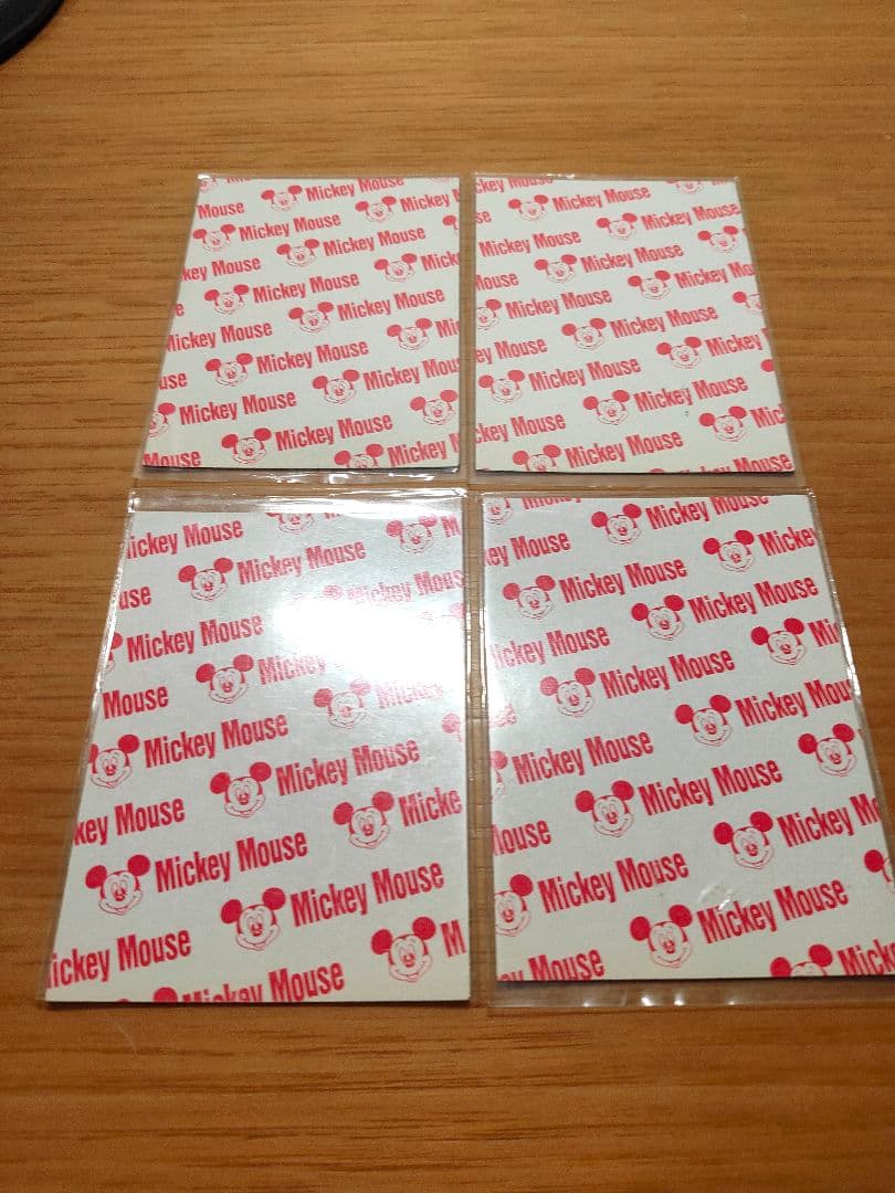 ミッキーマウス 3 D ホログラム カード　4枚