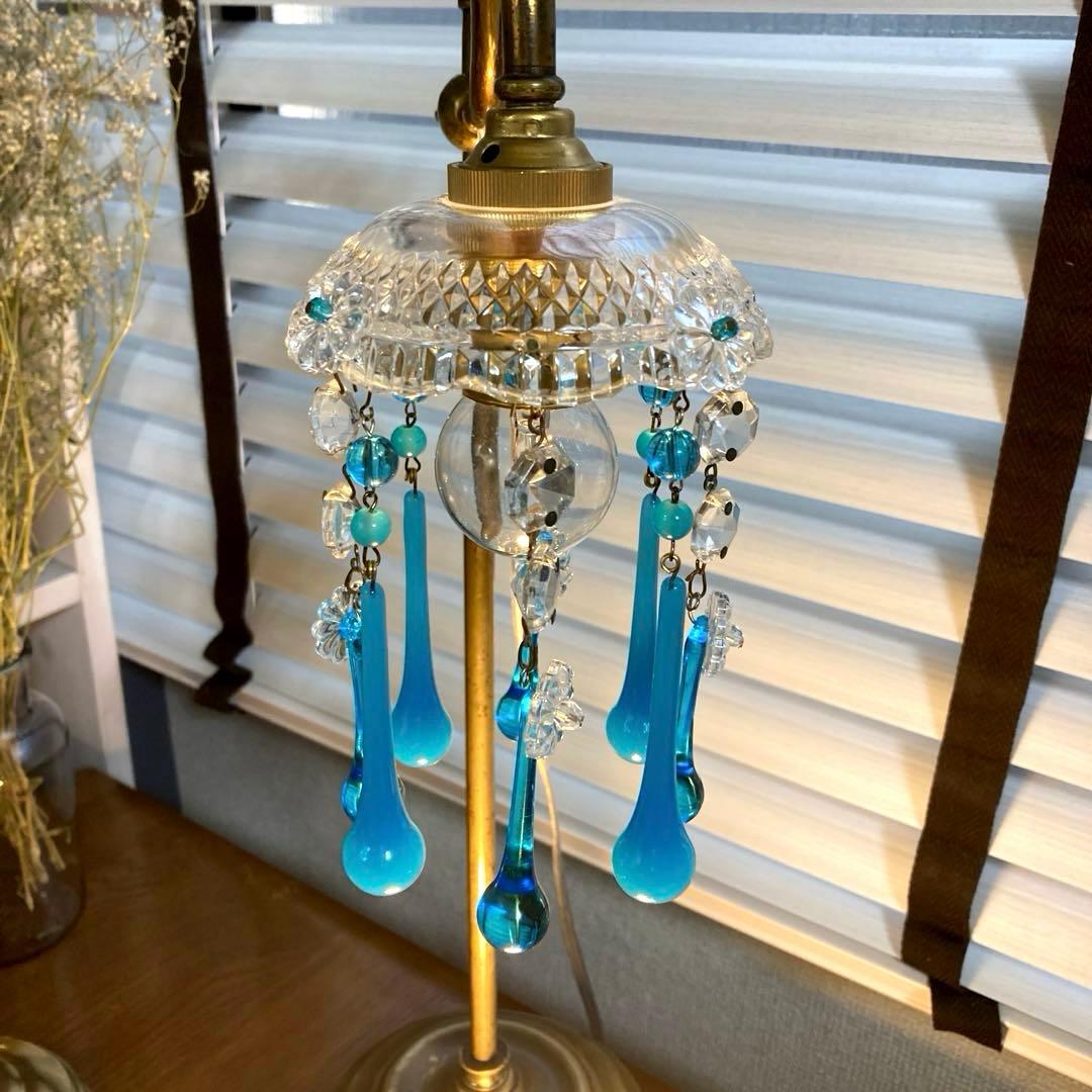 （ご予約）ミニシャンデリア（青の世界）　フランス　アンティーク　1910年