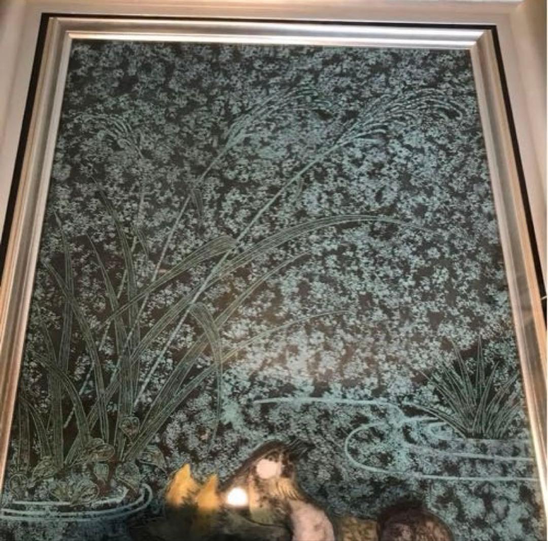 美品　常雄　額入り絵画　水鳥　落ち着いた色合いが素敵な　表現が丁寧で奥深い　壁掛