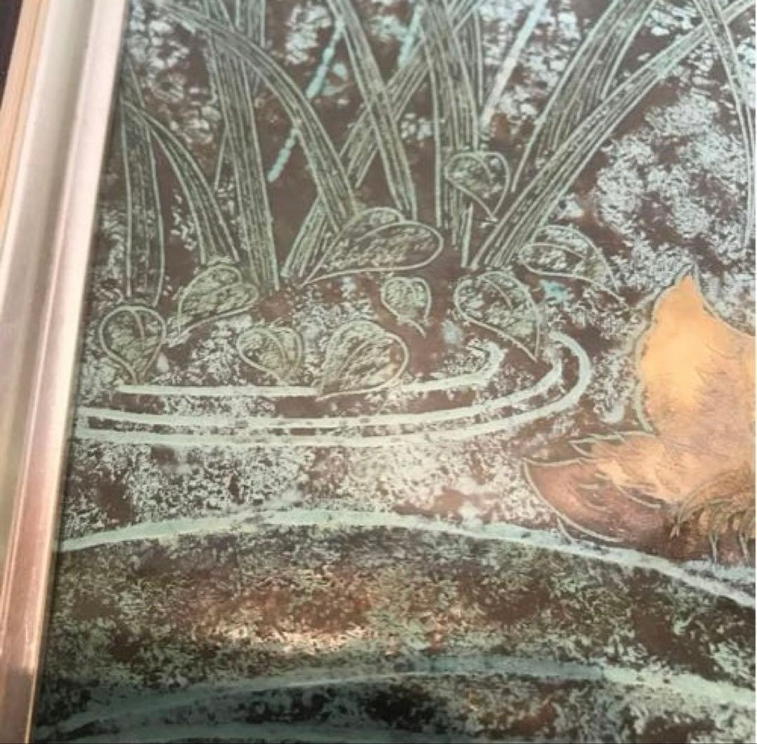 美品　常雄　額入り絵画　水鳥　落ち着いた色合いが素敵な　表現が丁寧で奥深い　壁掛