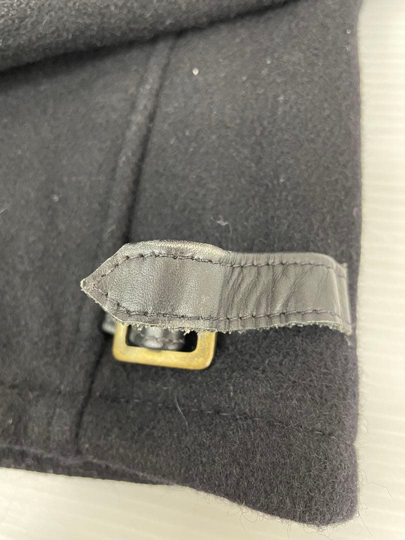 knmen129-0747 ショット　メルトン　CPO ジャケット36 ブラック