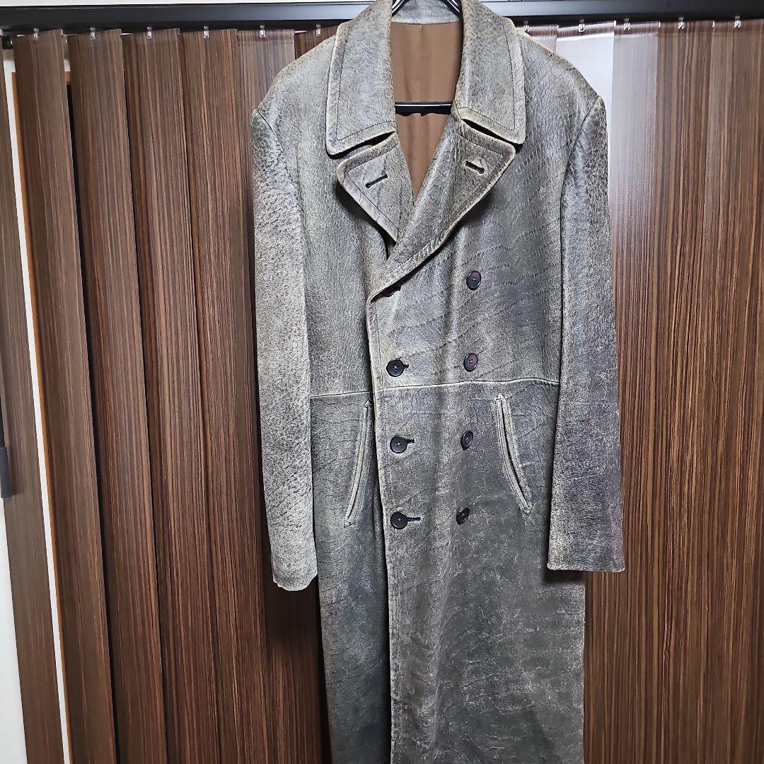 Yohji Yamamoto╱赤ラベル　ダブル レザーコート