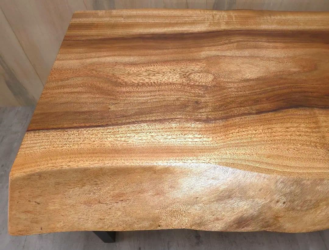 新品 楠 一枚板 ダイニングテーブル アイアン家具 リビングテーブル