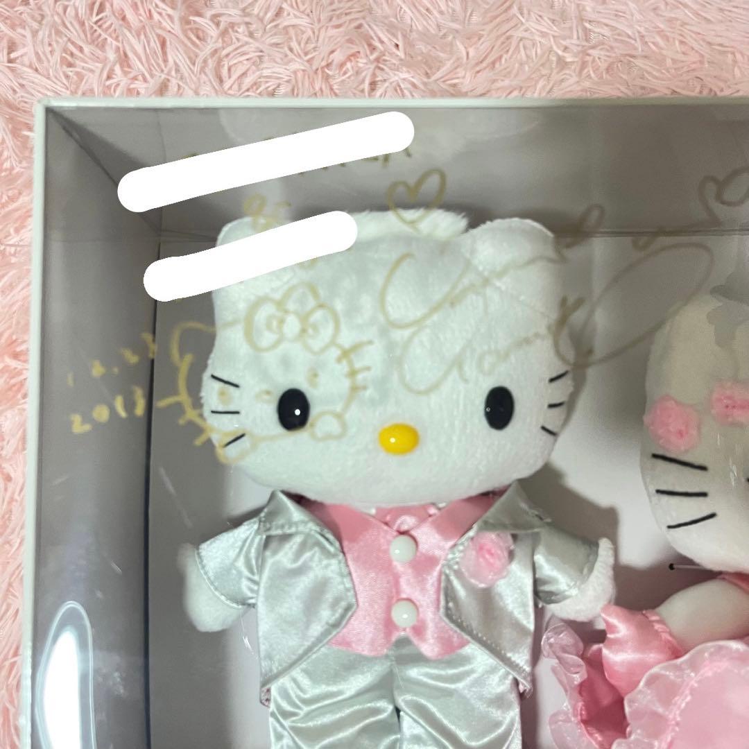 ハローキティ＆ダニエル ウェディング ぬいぐるみ 山口裕子さんの自筆サイン入り