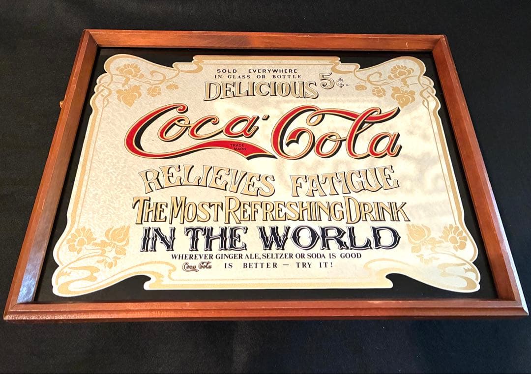 【70s】 コカコーラ　パブミラー　アメリカン雑貨　ビンテージ　サイン　看板