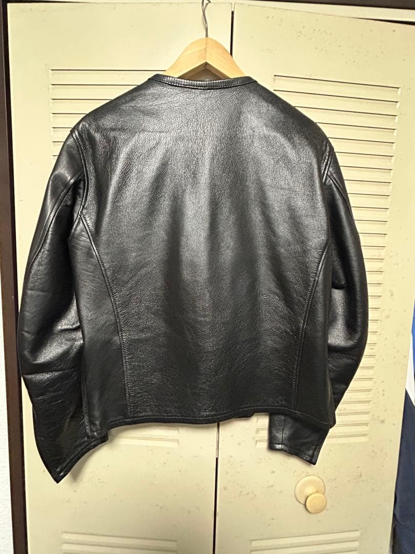 N.ハリウッド 羊革 レザーライダースジャケット(サイズ38 M-L)