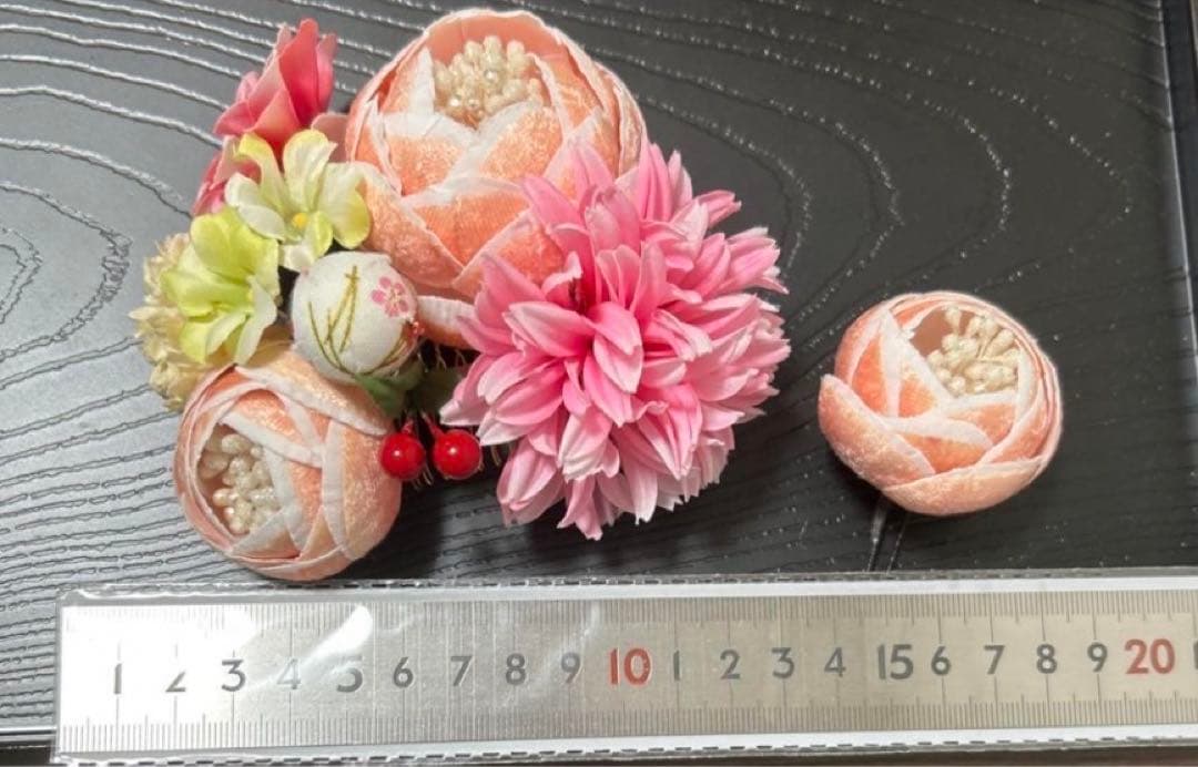 七五三　髪飾り　着物7歳　フルセット　パステル　かわいい