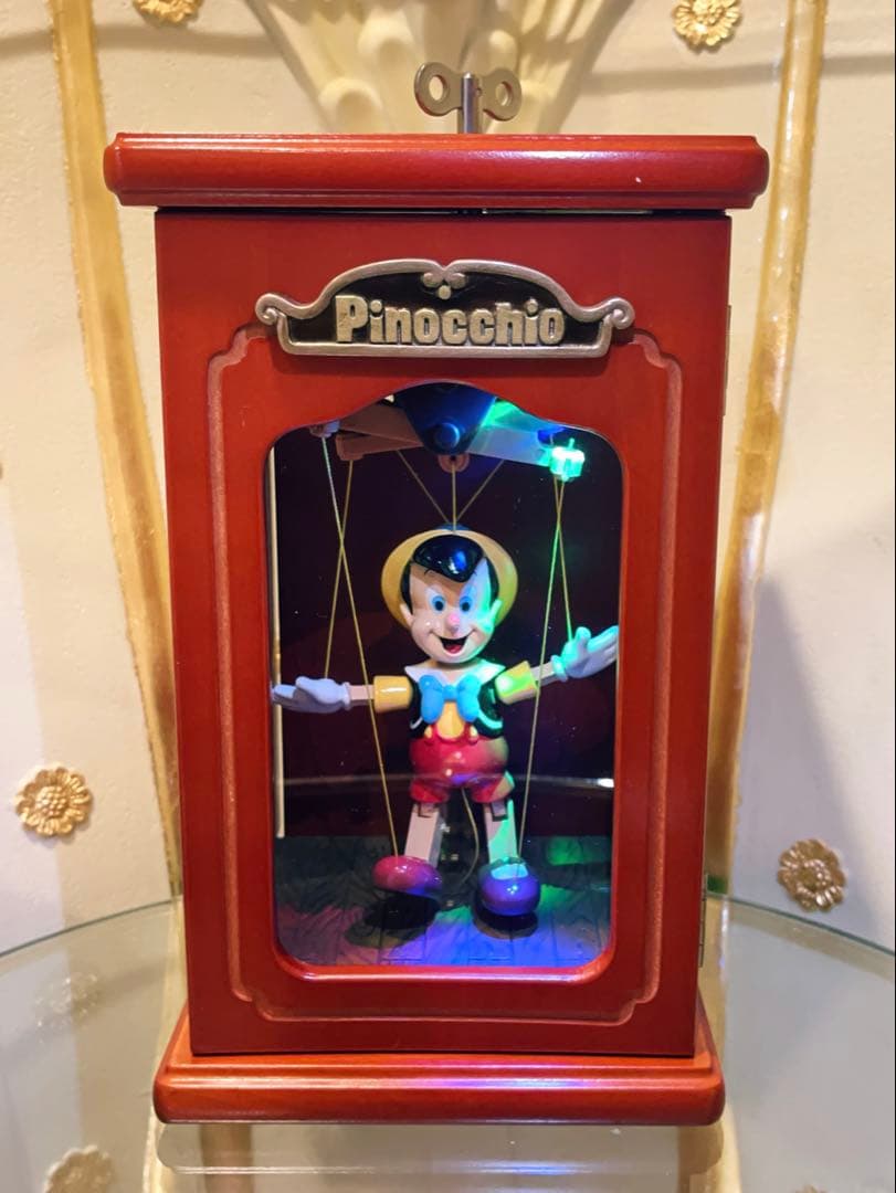 激レア ディズニー ピノキオ マリオネット オルゴール ライト 置物 入手困難