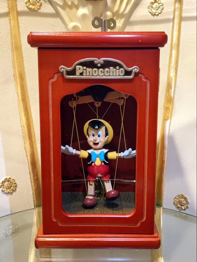 激レア ディズニー ピノキオ マリオネット オルゴール ライト 置物 入手困難