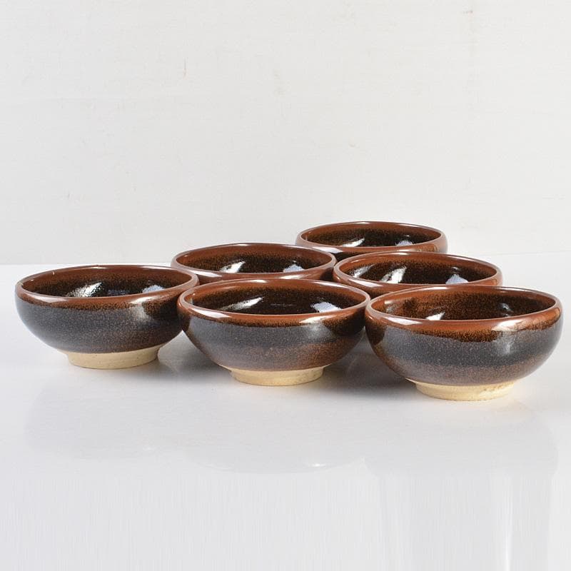 茶道具　桃の里窯　藤原敬介（恭助）作　天目向付　共箱　V　R6698F