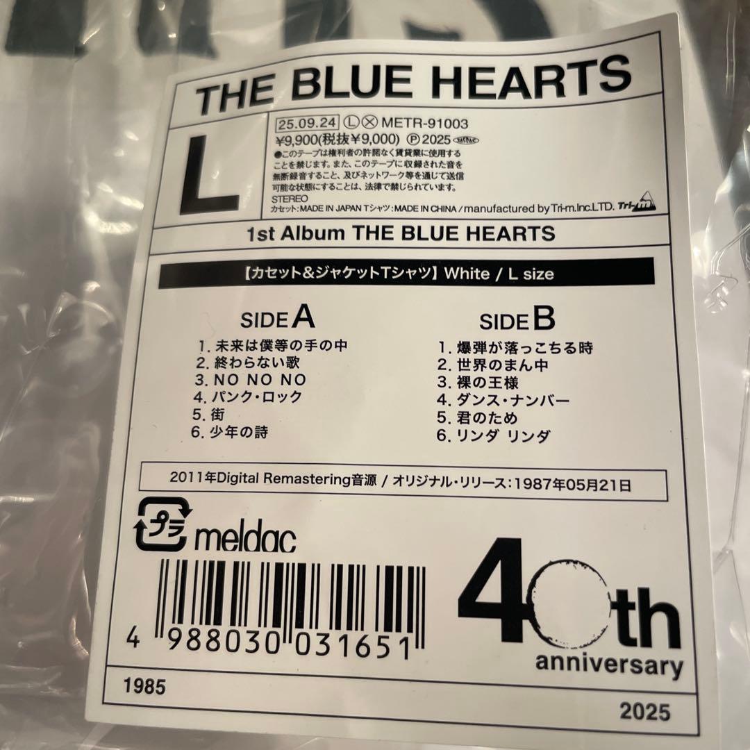 THE BLUE HEARTS Tシャツ Lサイズ ホワイト/ブルー