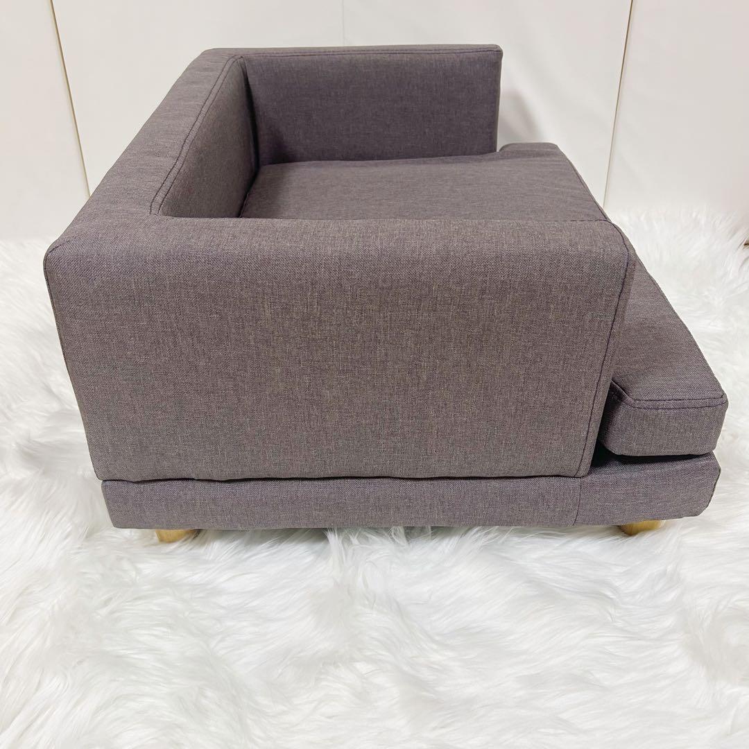 犬猫　ソファー　取り外し可　洗える　グレー　北欧　ペットソファー　子供用ソファー