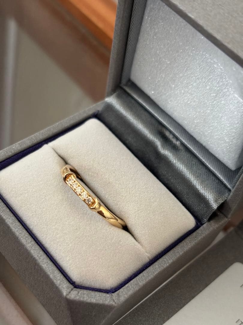 【こな】スタージュエリー　k18 ムーン　ダイヤモンドリング　13号