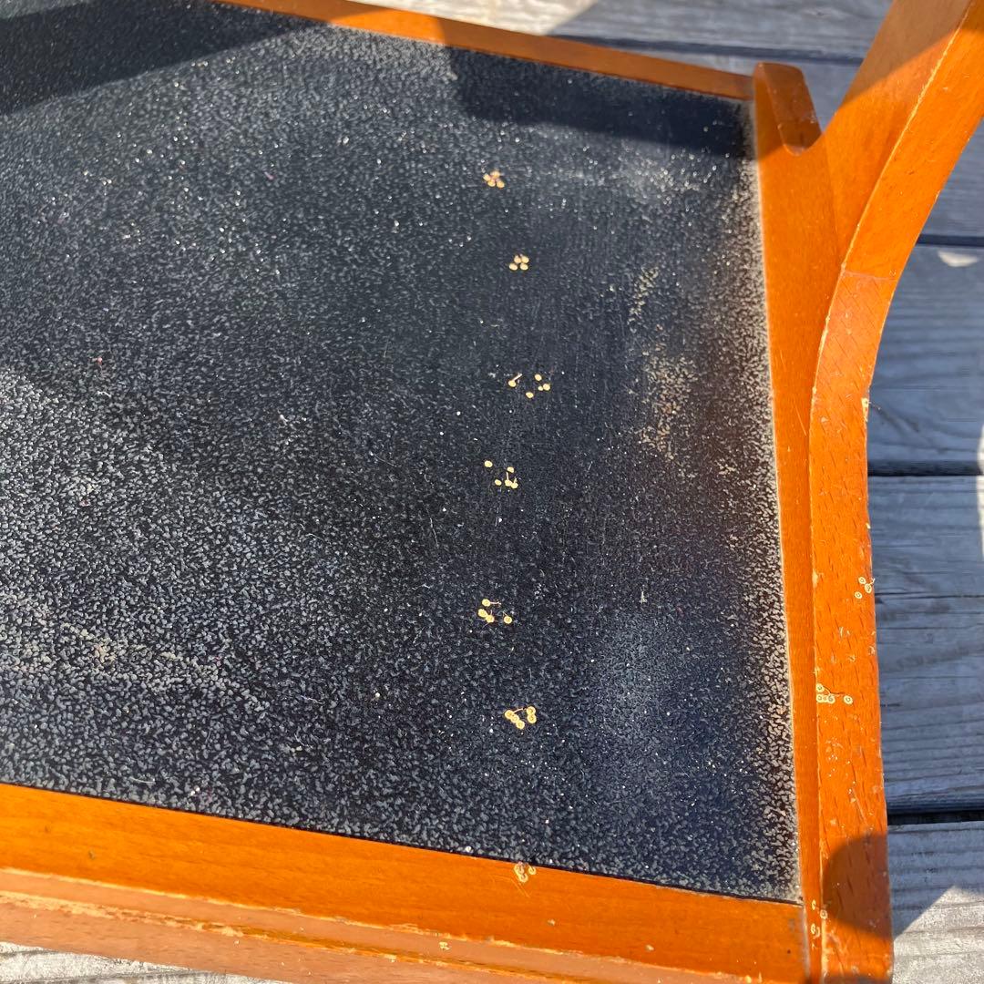 昭和レトロ オールドカリモク 木製卓上電話台 整理棚 コールキャビネット 花台