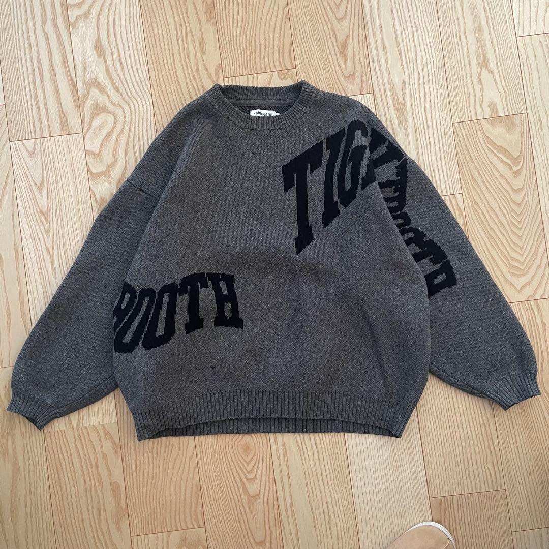 tightbooth ACID LOGO KNIT SWEATER Lサイズ