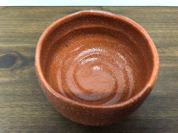茶道具　砂釉　赤楽茶碗　木津喜楽作