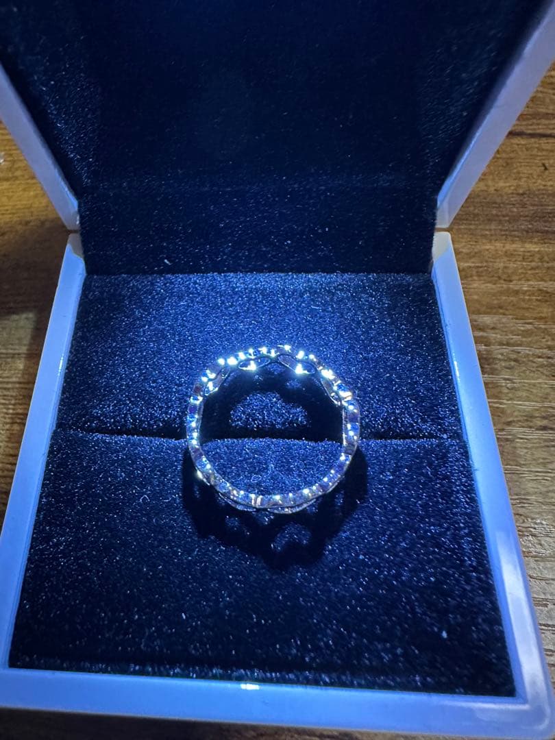 シルバー エタニティリング クリスタル装飾