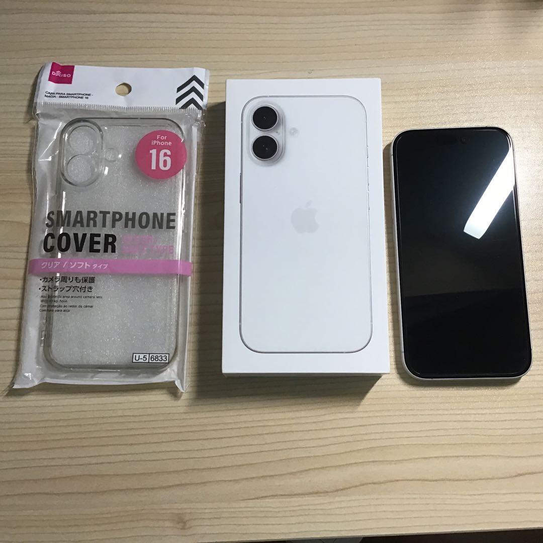 美品　Apple iPhone16 ホワイト128GB　SIMフリー