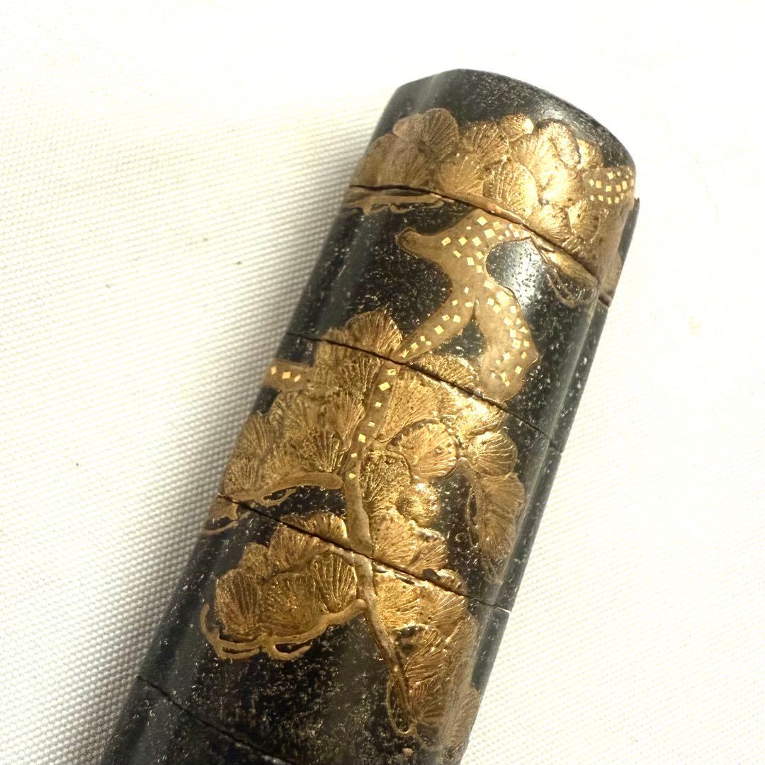 漆器印籠　根付　縦長