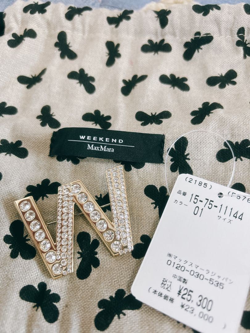 新品未使用MaxMaraブローチW