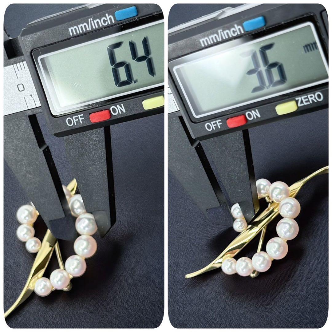 【未使用保管品】ミキモト K18 アコヤ　本真珠　パール　ブローチ